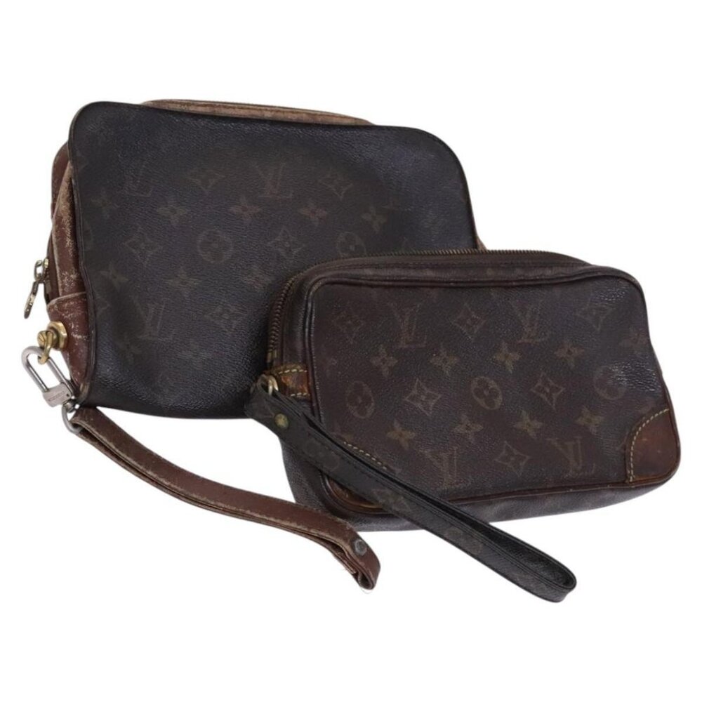 LOUIS VUITTON Monogram Clutch Bag 2Set LV Auth EC228 - Picture 1 of 16
